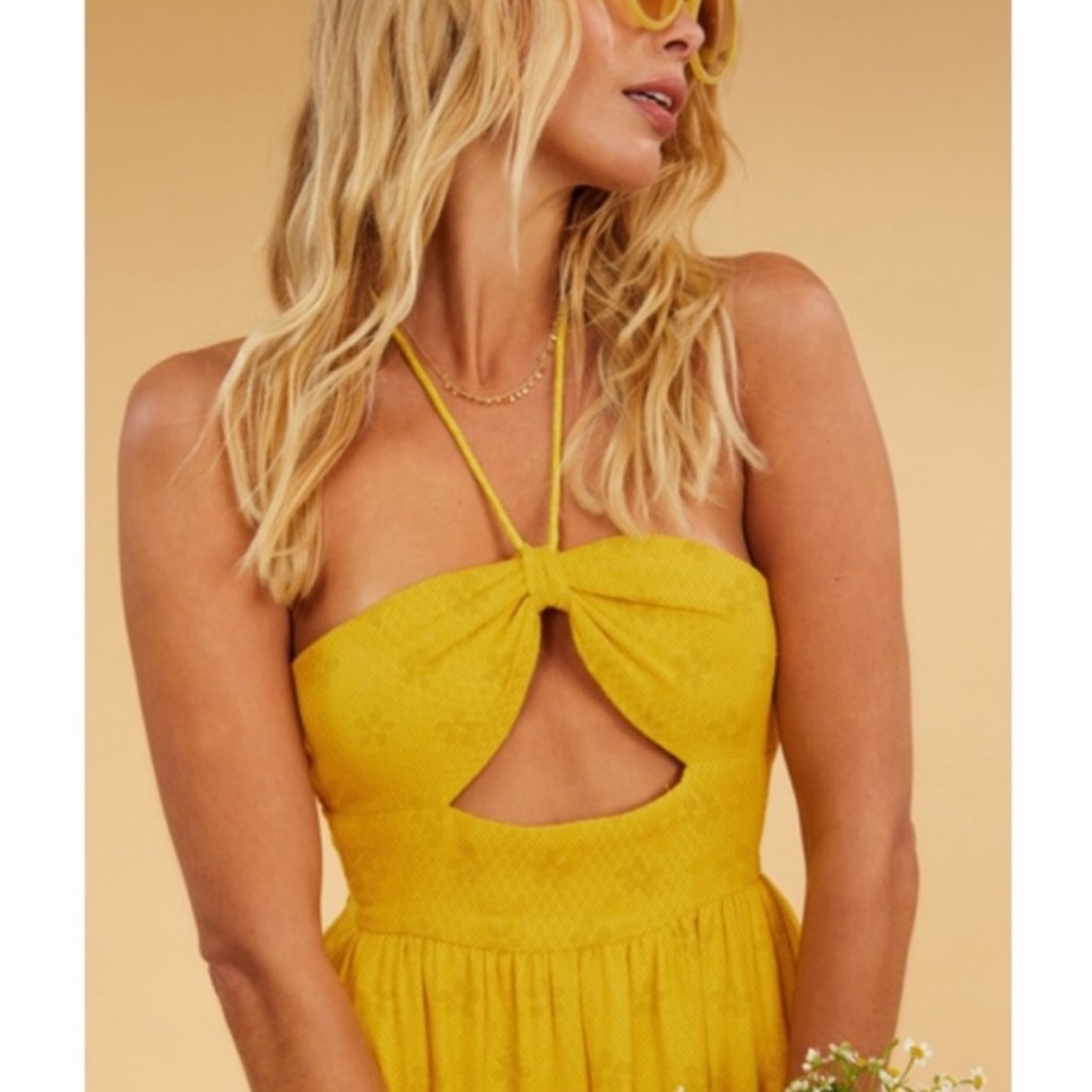 🔥🔥BILLABONG - SALTY BLONDE SUNSET GLOW HALTER MAXI DRESS🔥🔥 - Picture 12 of 15